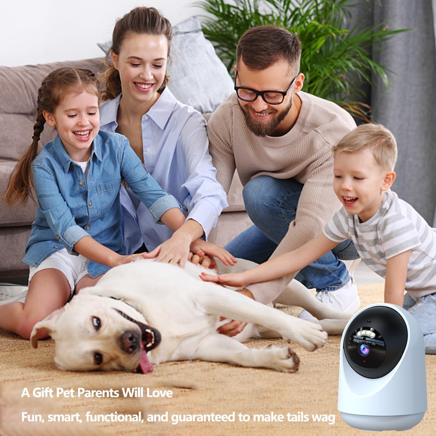 Cámara para Mascotas VILLA ART QC1 4MP HD con Juguete Láser