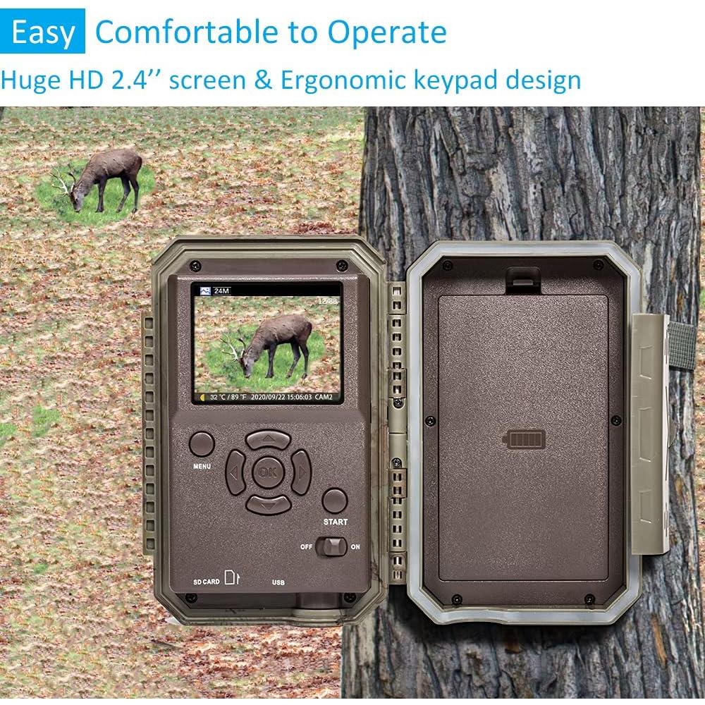 Cámara de sendero GardePro E5 48MP 1296p visión nocturna 30.48m