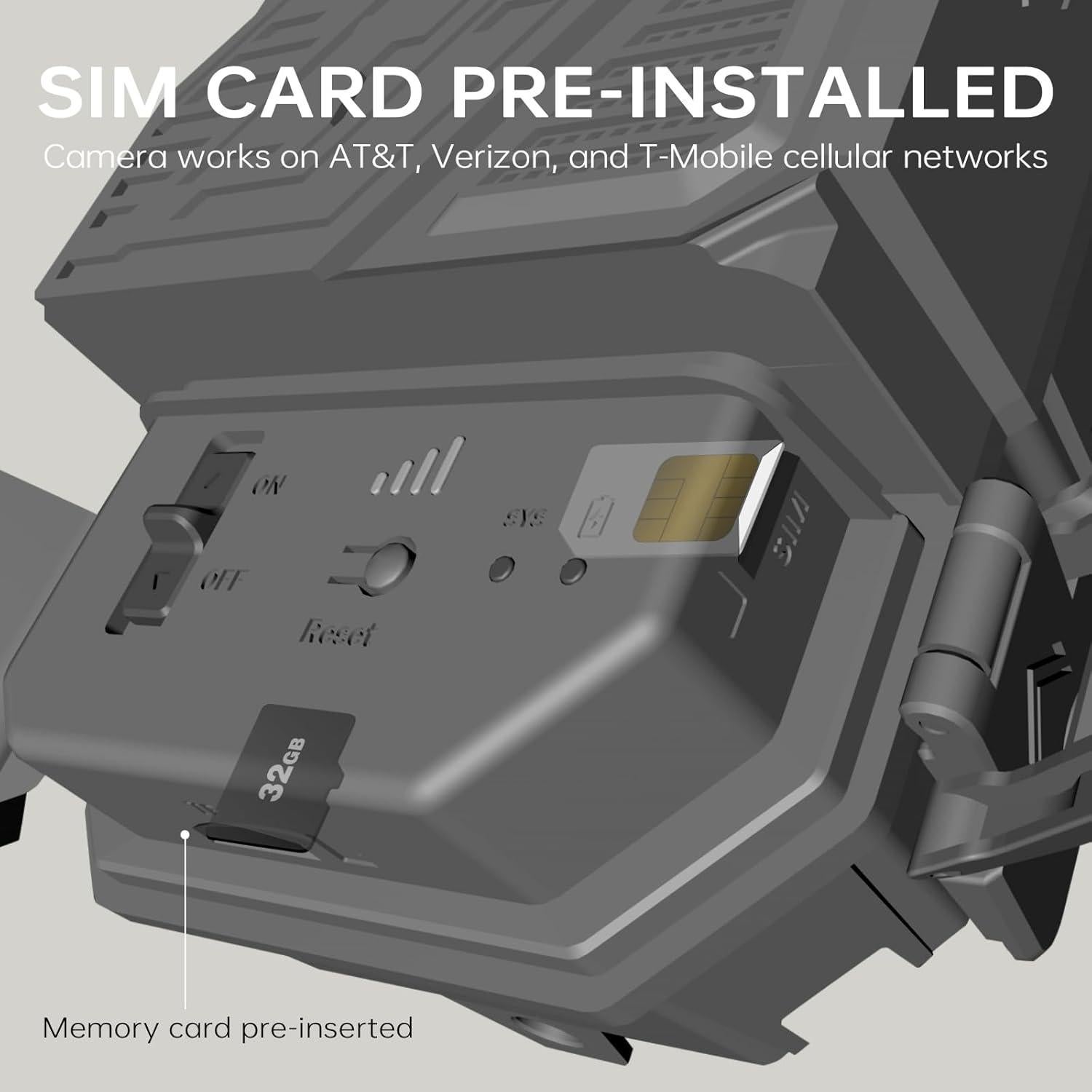 Cámara de Juego Celular ZLEO 1080P con Datos Ilimitados