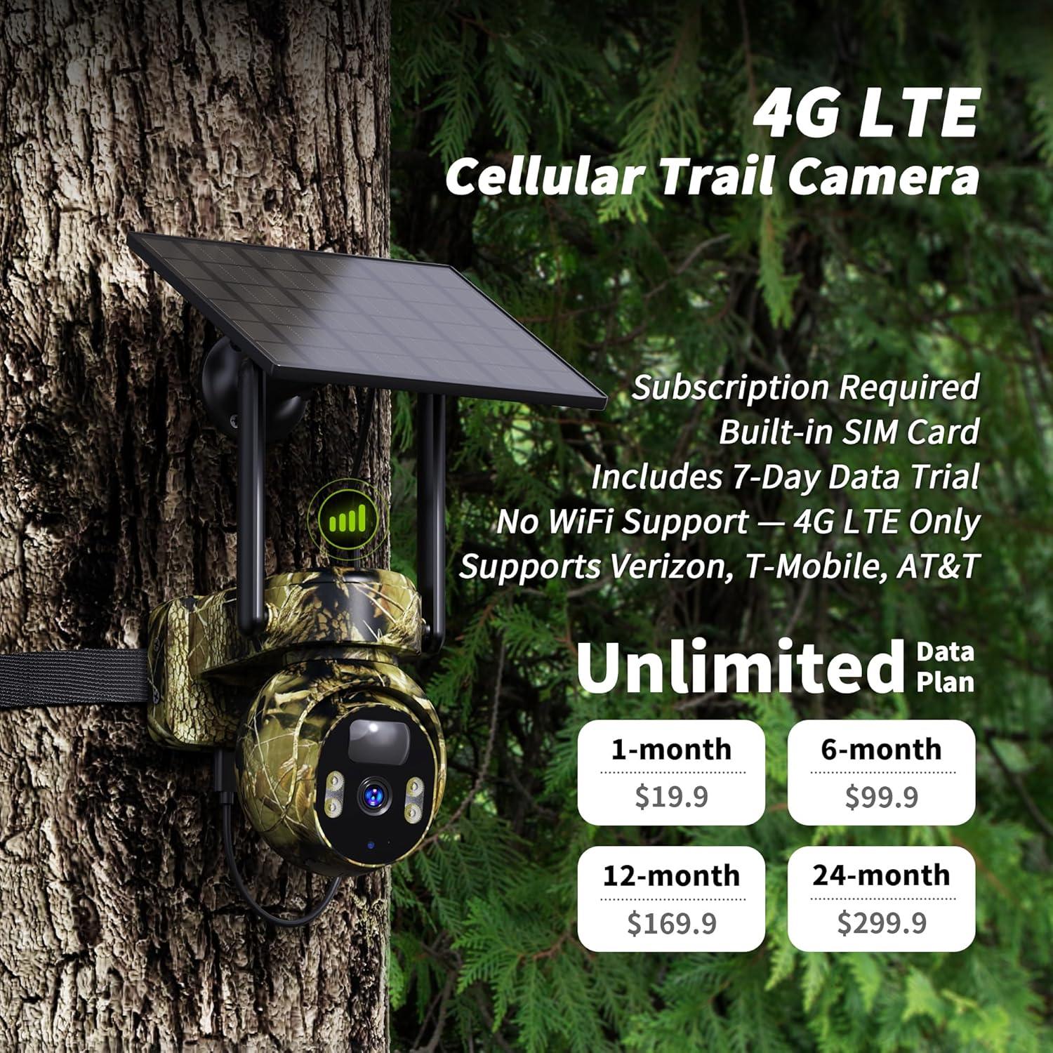 Cámara de sendero celular LIWAN ZC-YT10 2K HD Solar IP66