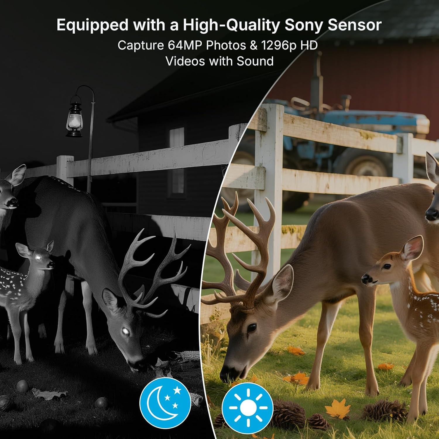 Cámara de Sendero Meidase P200, 64MP, Video 1296p, WiFi/Bluetooth