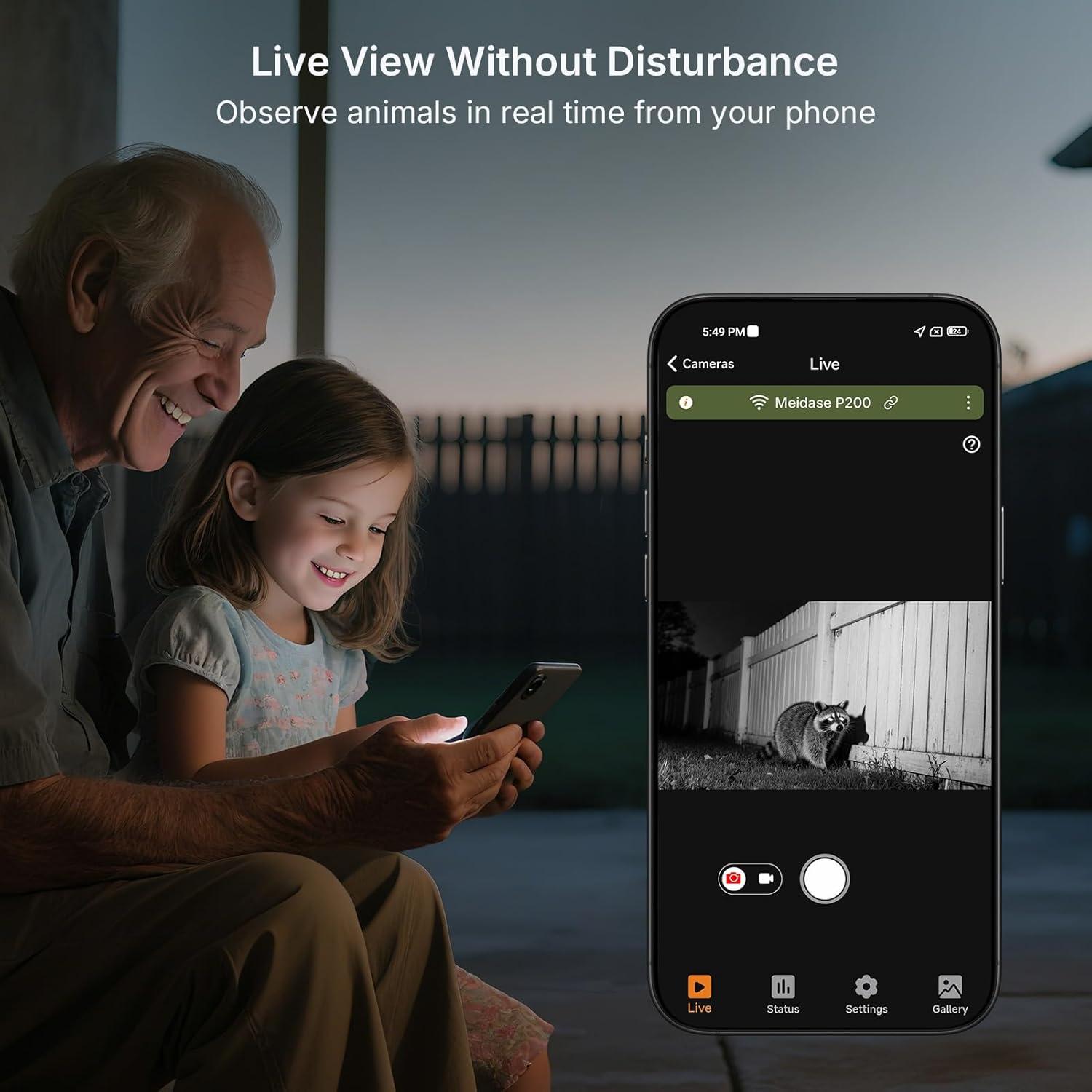Cámara de Sendero Meidase P200, 64MP, Video 1296p, WiFi/Bluetooth