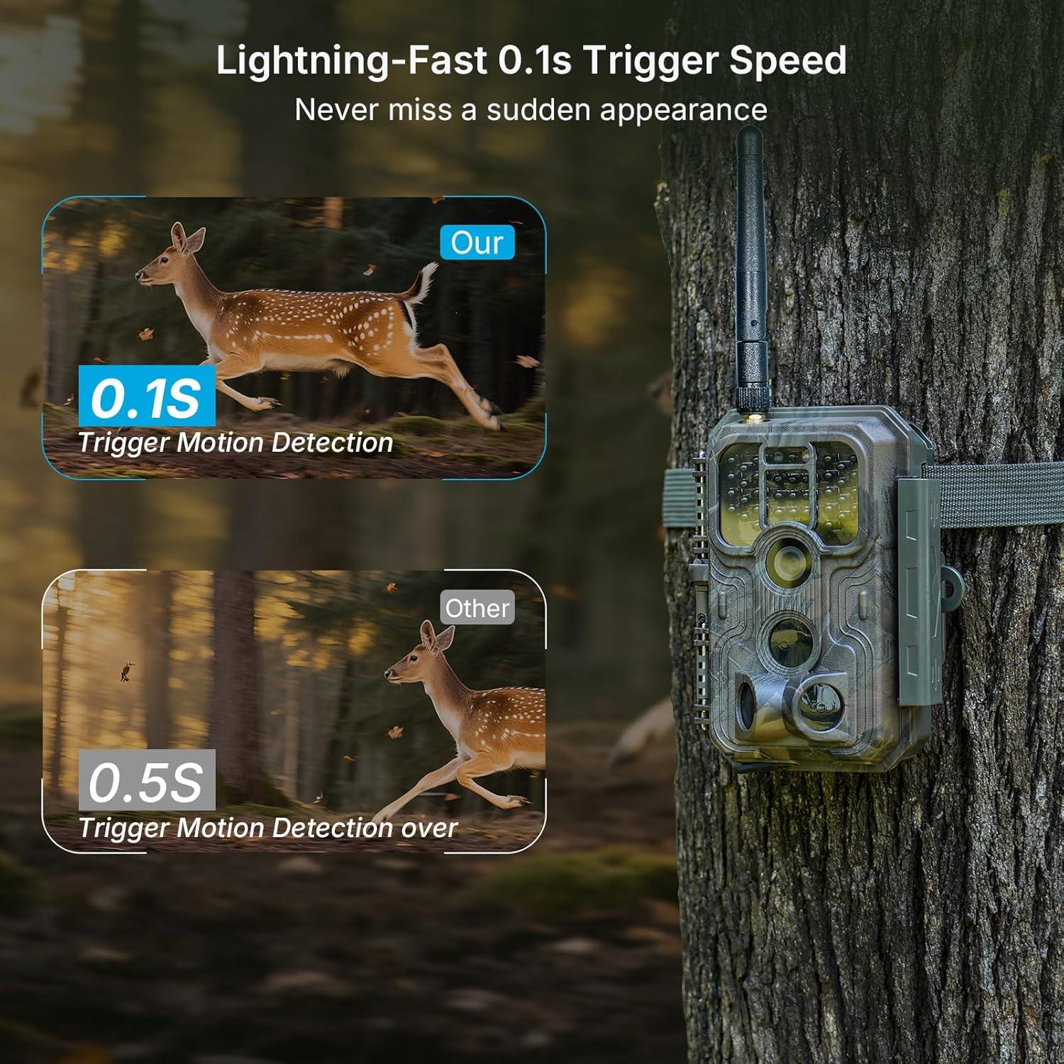 Cámara de Sendero Meidase P200, 64MP, Video 1296p, WiFi/Bluetooth