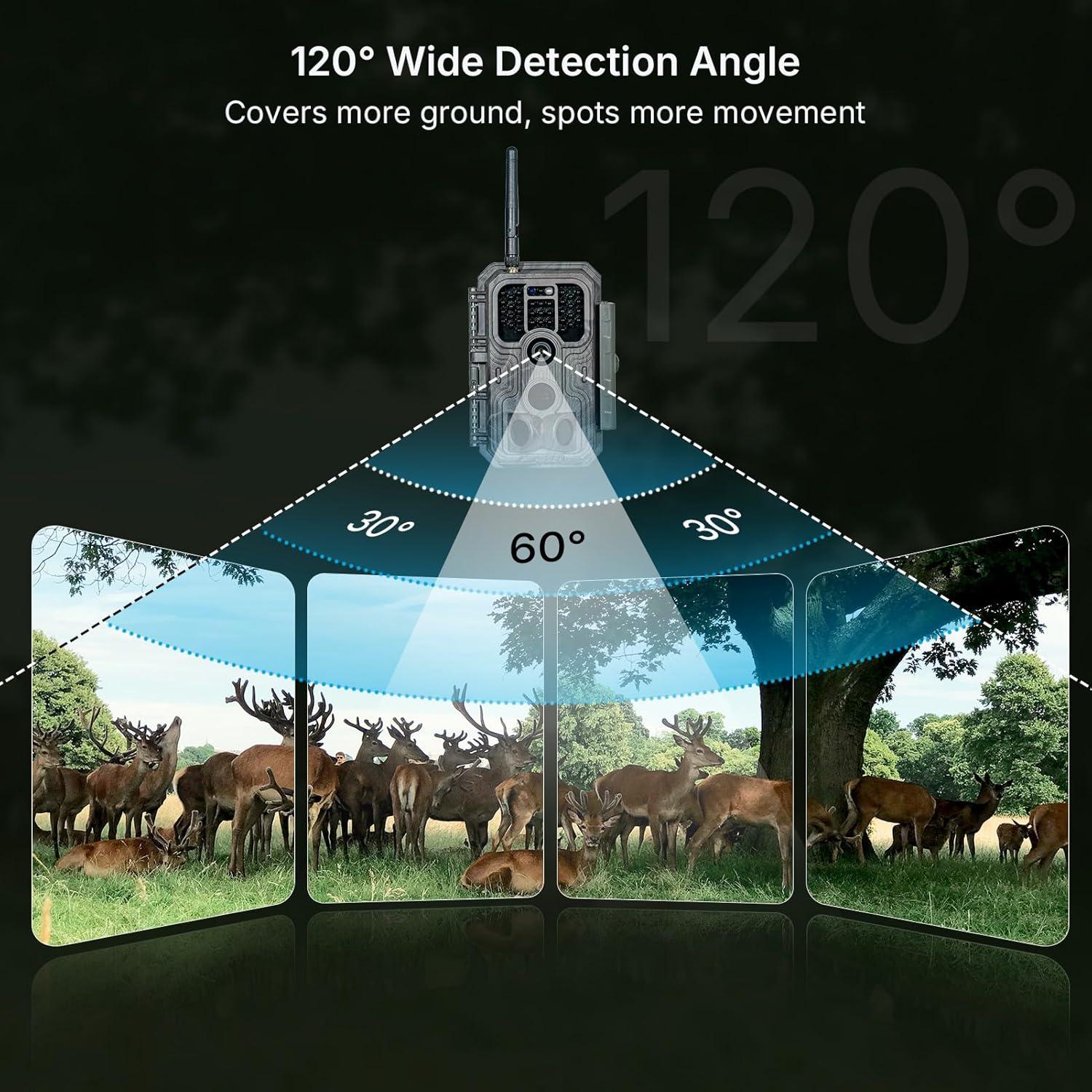 Cámara de Sendero Meidase P200, 64MP, Video 1296p, WiFi/Bluetooth