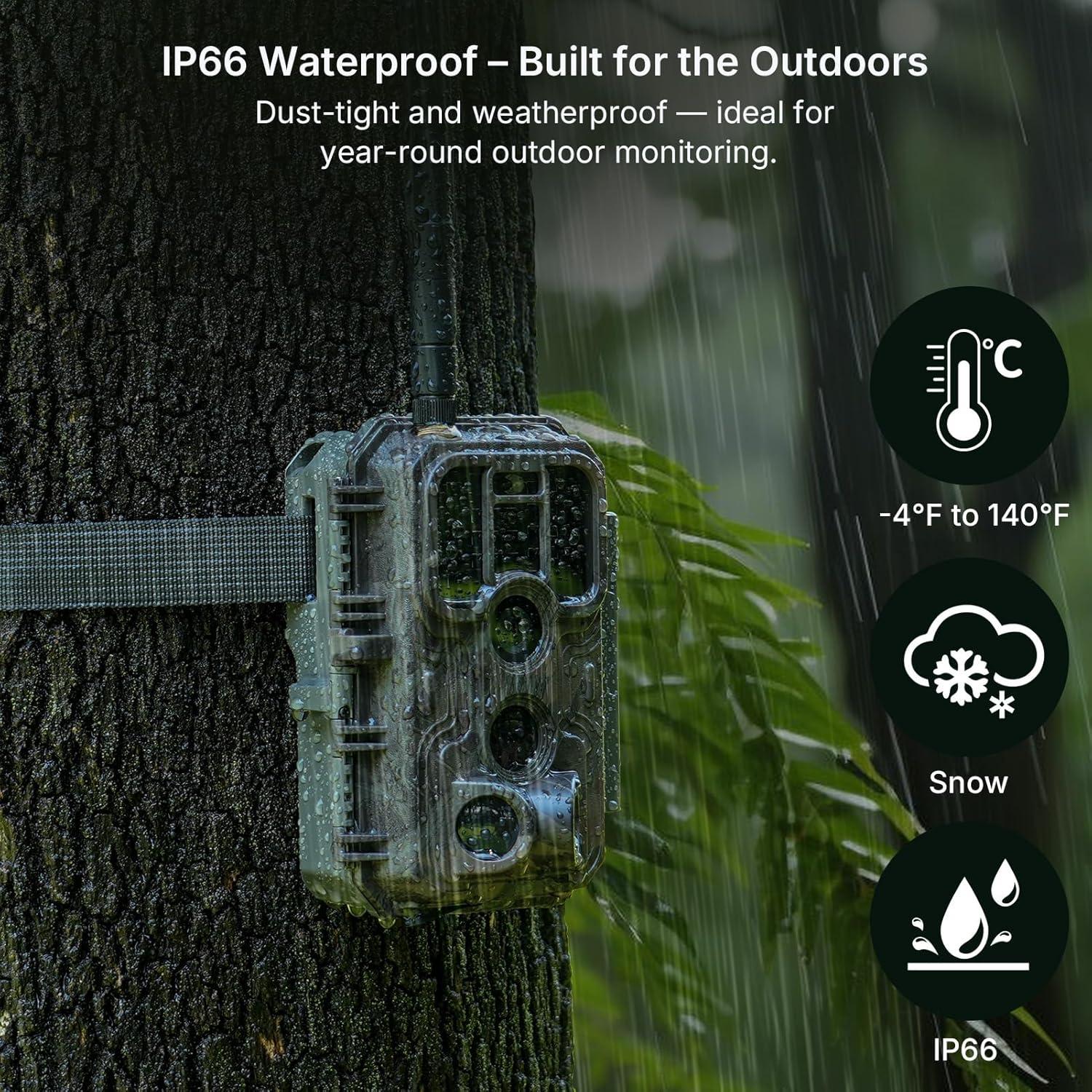 Cámara de Sendero Meidase P200, 64MP, Video 1296p, WiFi/Bluetooth