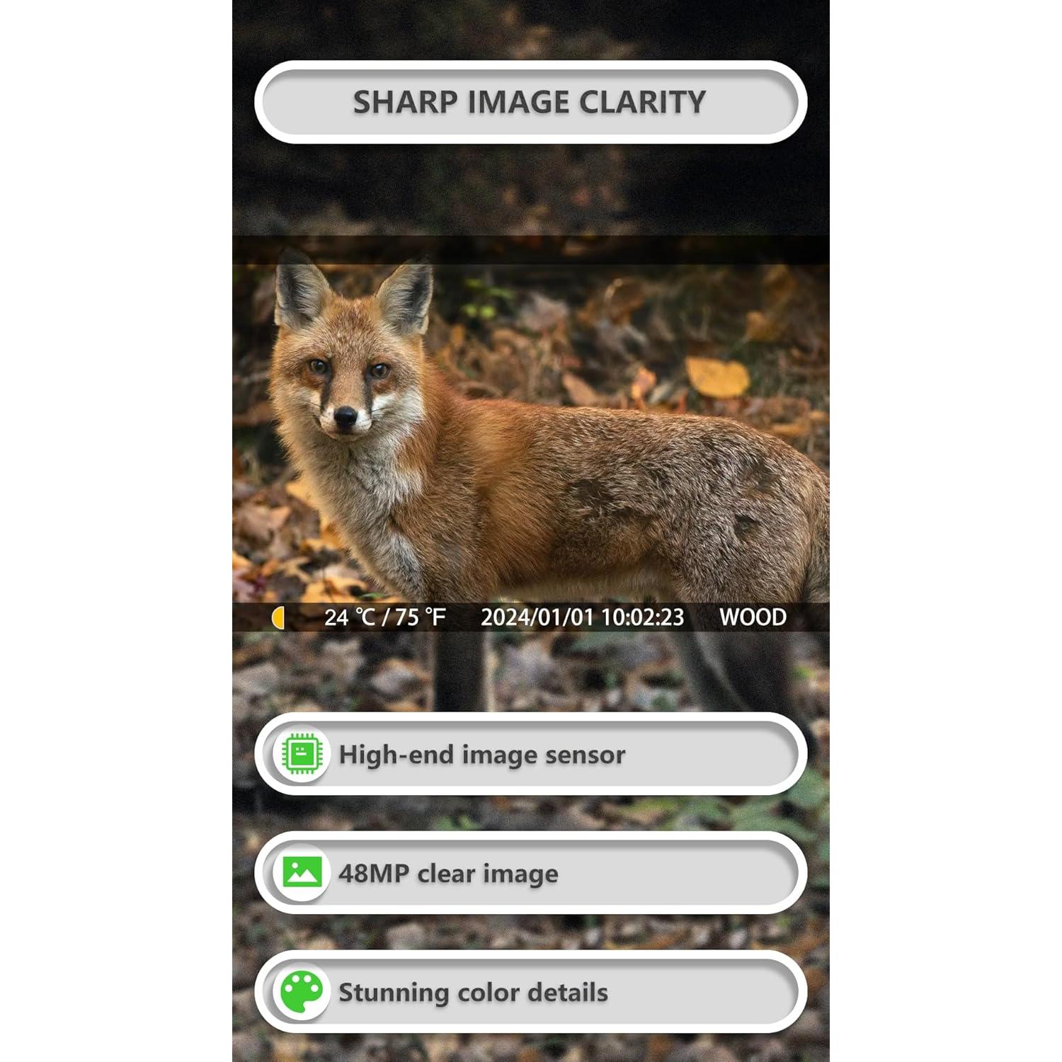 Cámara de sendero GardePro E8P WiFi 48MP visión nocturna 30m