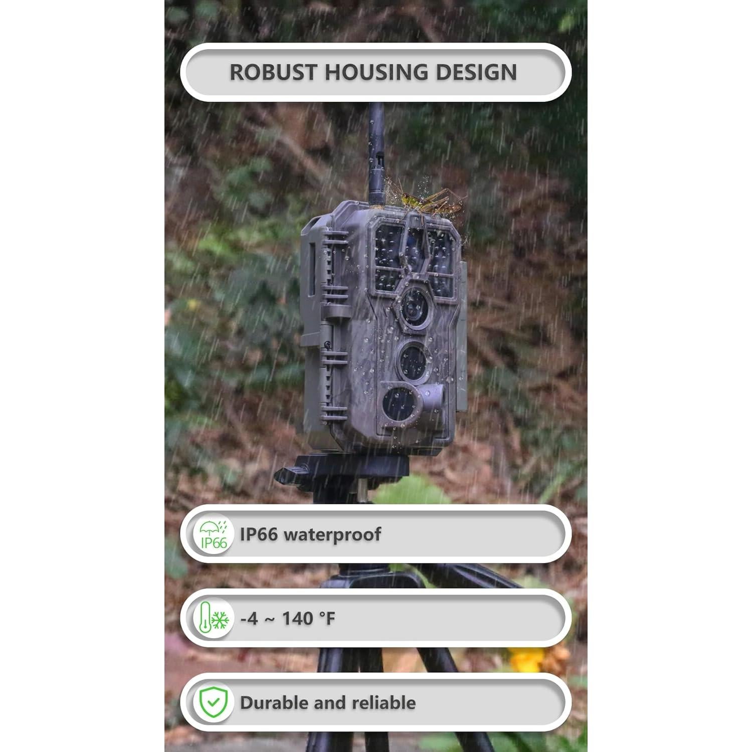 Cámara de sendero GardePro E8P WiFi 48MP visión nocturna 30m