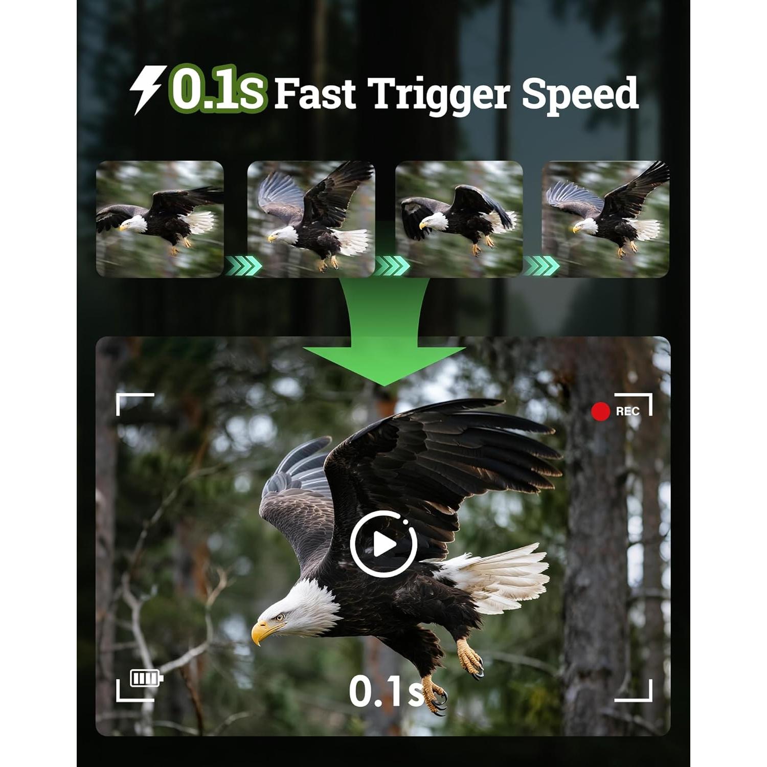 Cámara de sendero solar MAXDONE 4K 64MP WiFi IP66