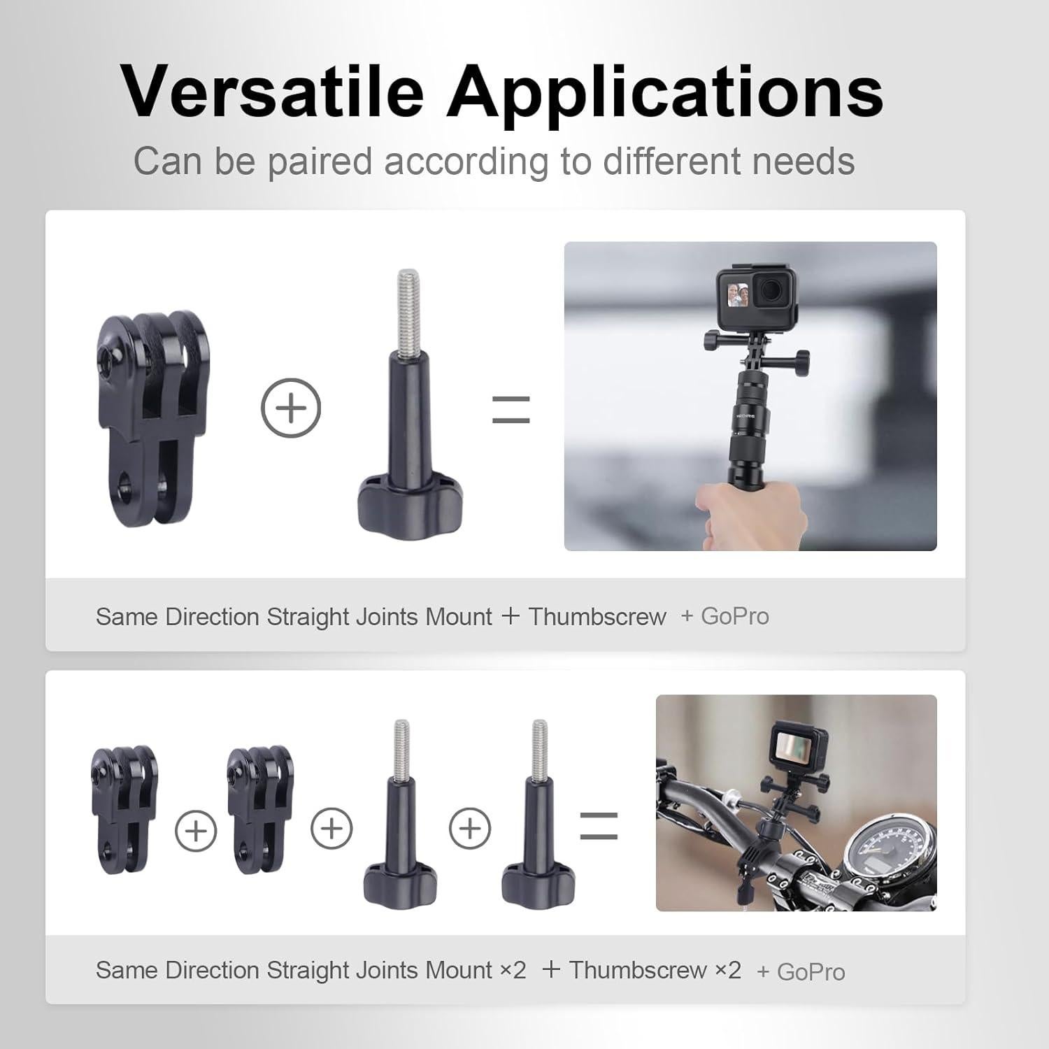 Brazos Pivotantes Verticales de Aluminio Mechrig - Paquete de 2