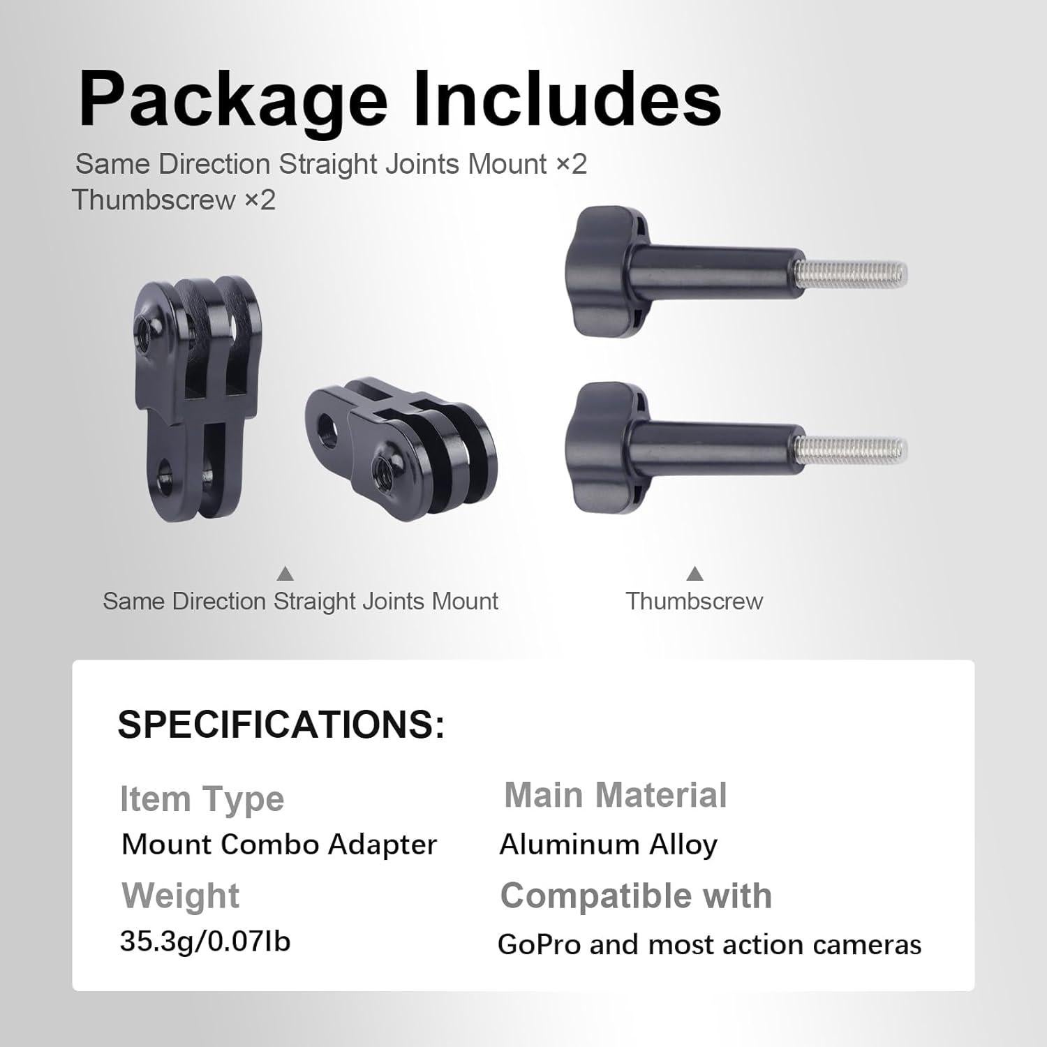 Brazos Pivotantes Verticales de Aluminio Mechrig - Paquete de 2