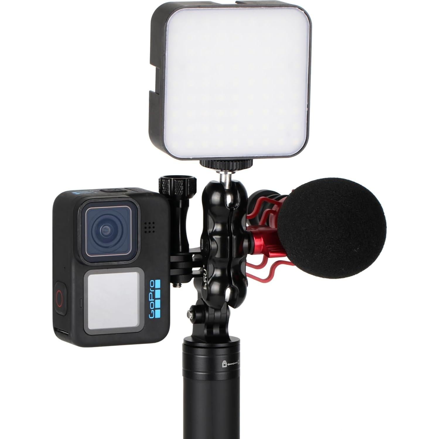 Soporte Vertical de Aluminio HSU para GoPro y Cámaras de Acción