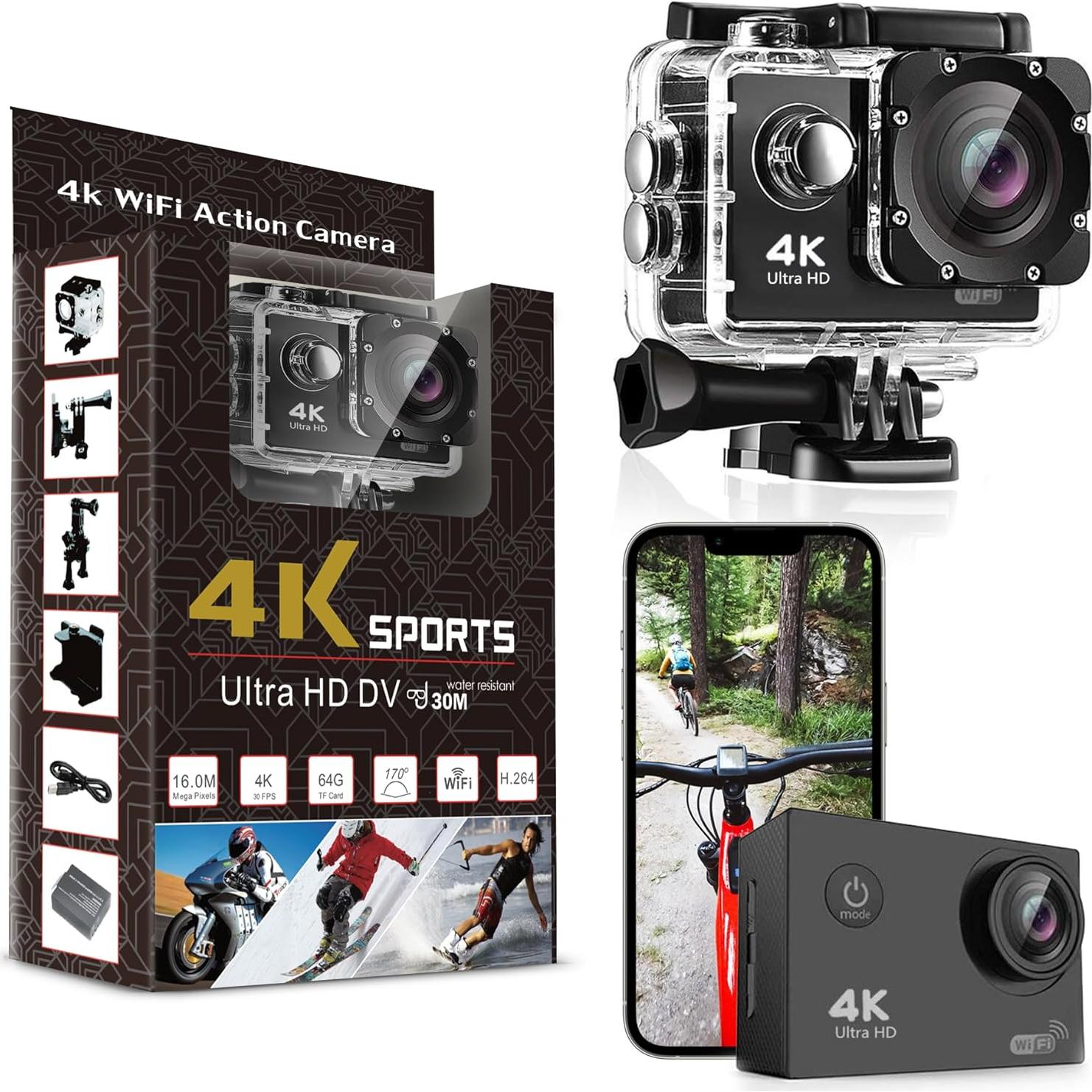 Cámara de Acción FREEZE2TRIM Xtreme Pro 4K Impermeable