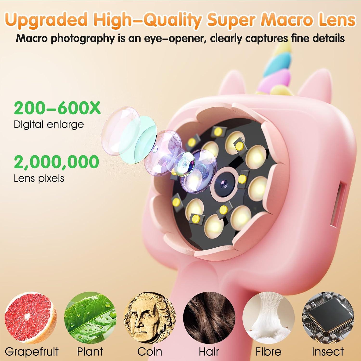 Microscopio digital portátil Lumiscp 600X con pantalla 2.4"