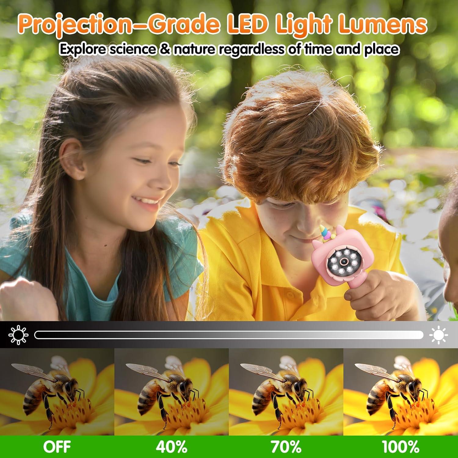 Microscopio digital portátil Lumiscp 600X con pantalla 2.4"