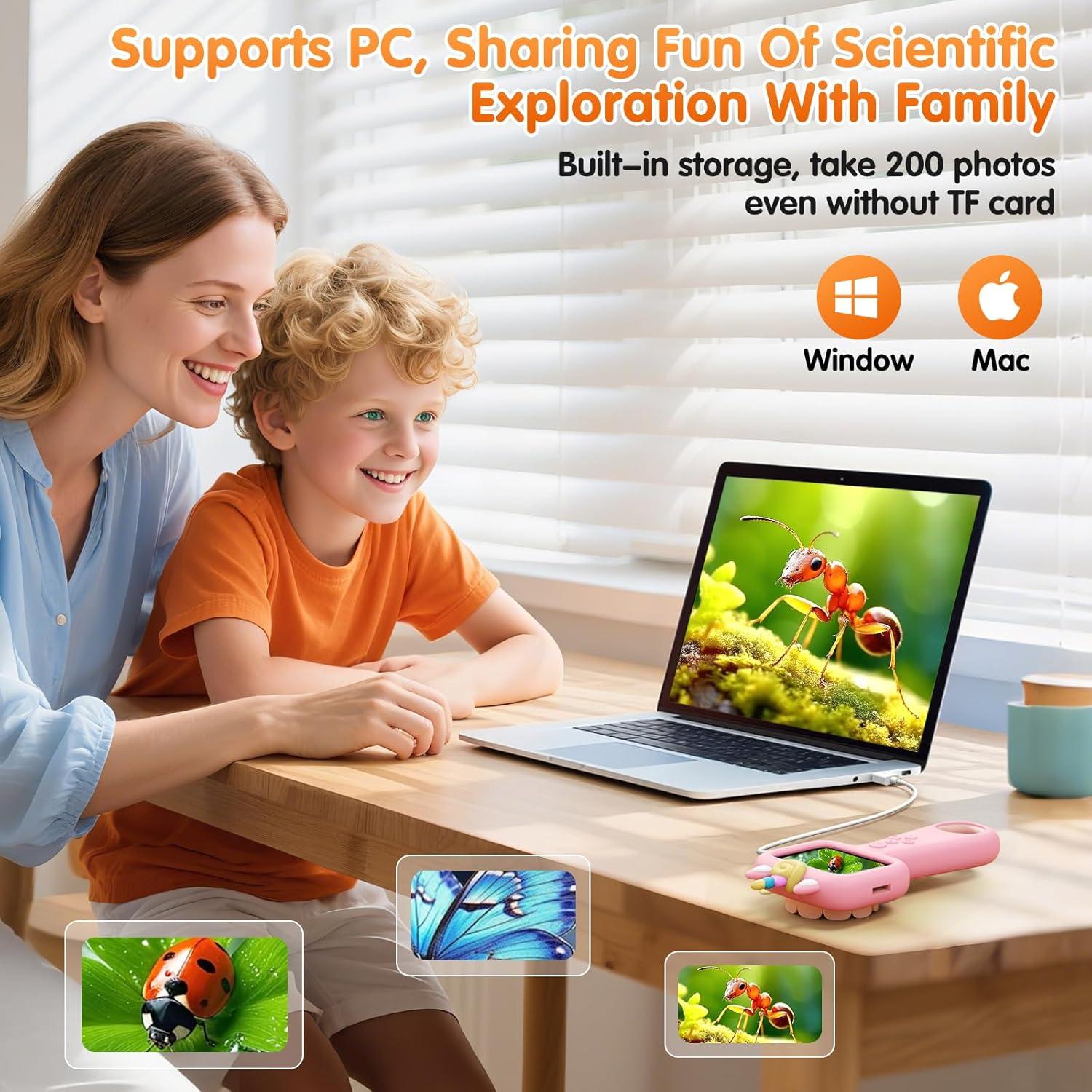 Microscopio digital portátil Lumiscp 600X con pantalla 2.4"