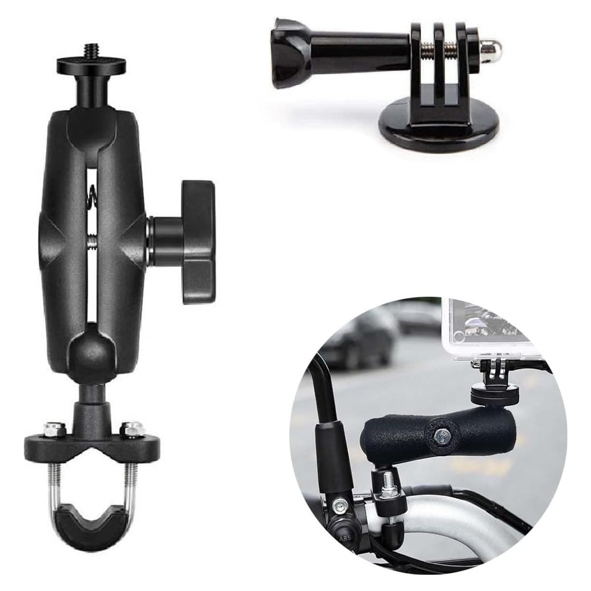 Soporte de cámara para motocicleta usmallbee 360° negro