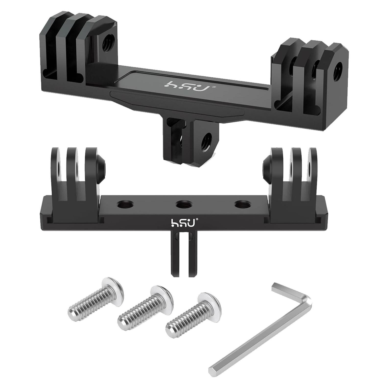 Adaptador Doble de Aluminio HSU para GoPro y Cámaras de Acción