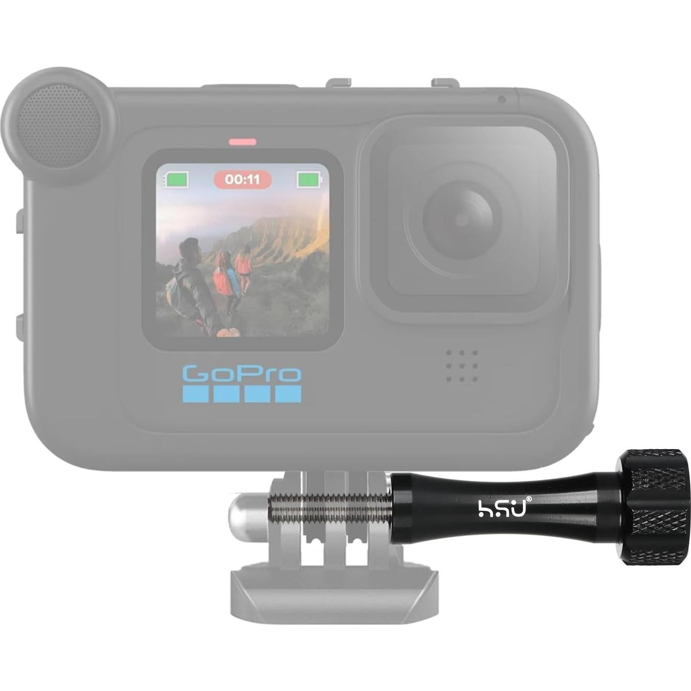 Montaje Dual Twin de Aluminio HSU para GoPro Hero 4-13