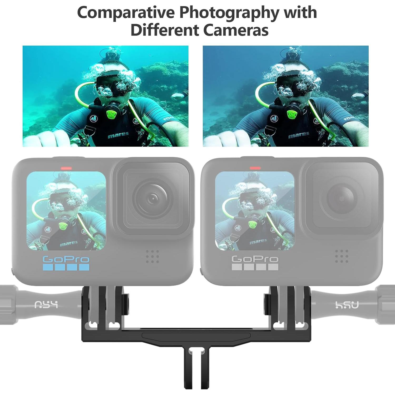 Adaptador de trípode dual de aluminio AKASO para GoPro Hero 13-6
