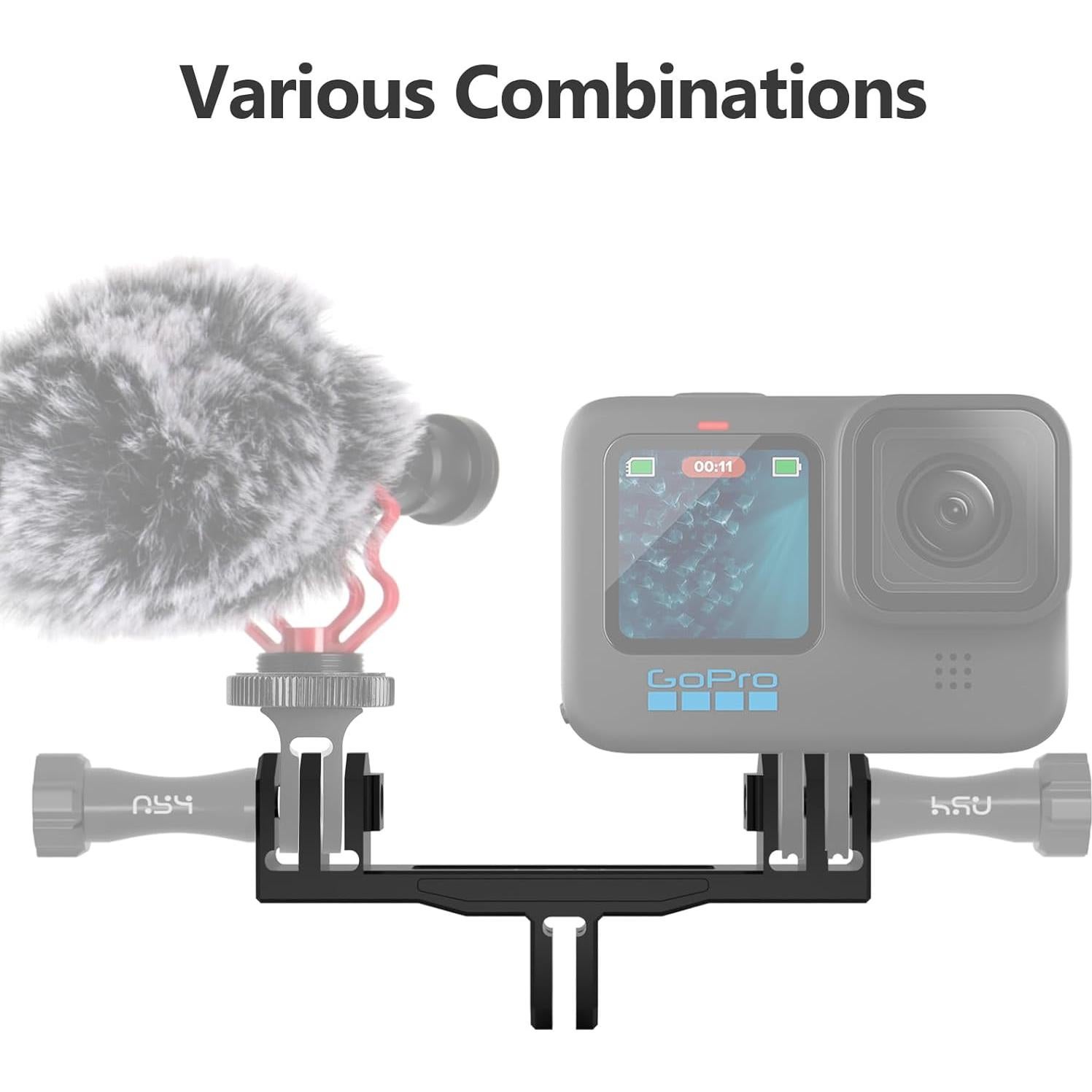 Adaptador de trípode dual de aluminio AKASO para GoPro Hero 13-6