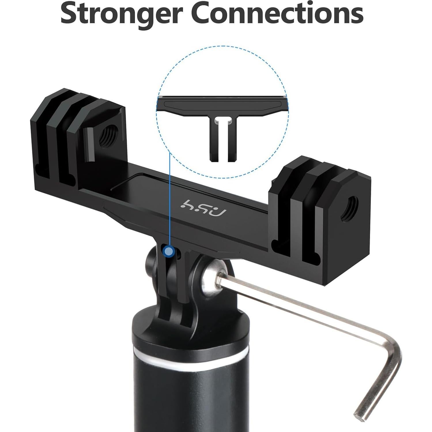 Adaptador de trípode dual de aluminio AKASO para GoPro Hero 13-6