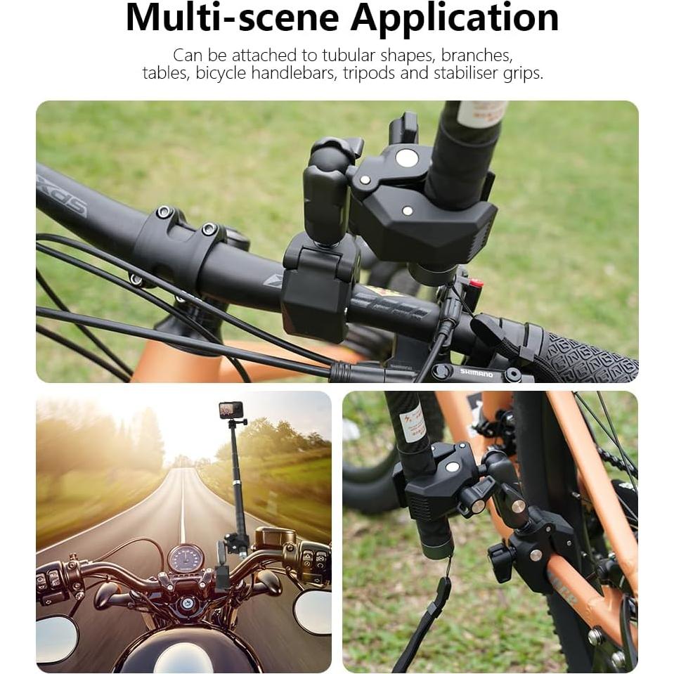 Soporte Doble Abrazadera NEOSOU para Bicicleta y Motocicleta