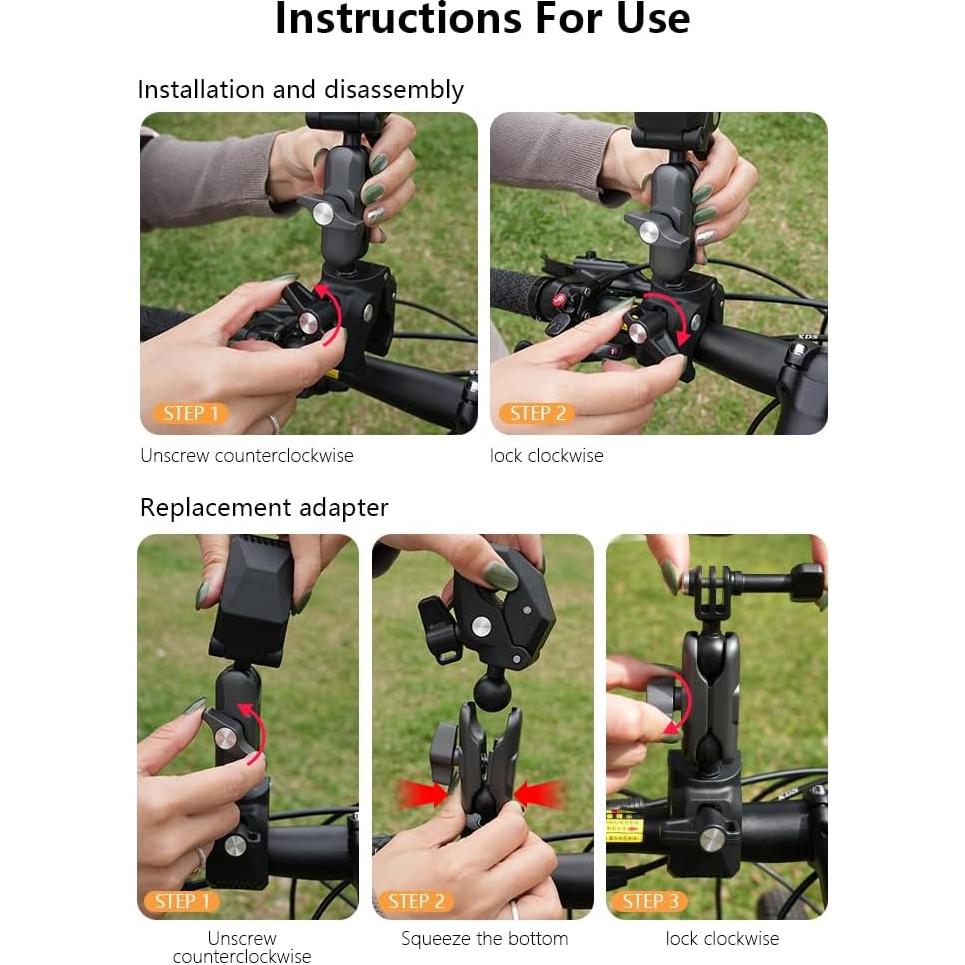 Soporte Doble Abrazadera NEOSOU para Bicicleta y Motocicleta