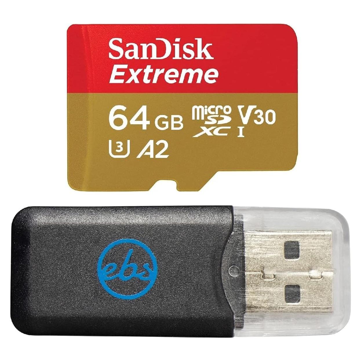 Tarjeta MicroSD SanDisk Extreme 64GB V30 A2 + Lector Everything But Stromboli