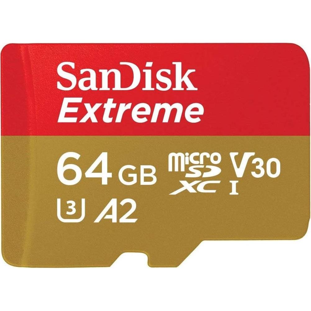 Tarjeta MicroSD SanDisk Extreme 64GB V30 A2 + Lector Everything But Stromboli