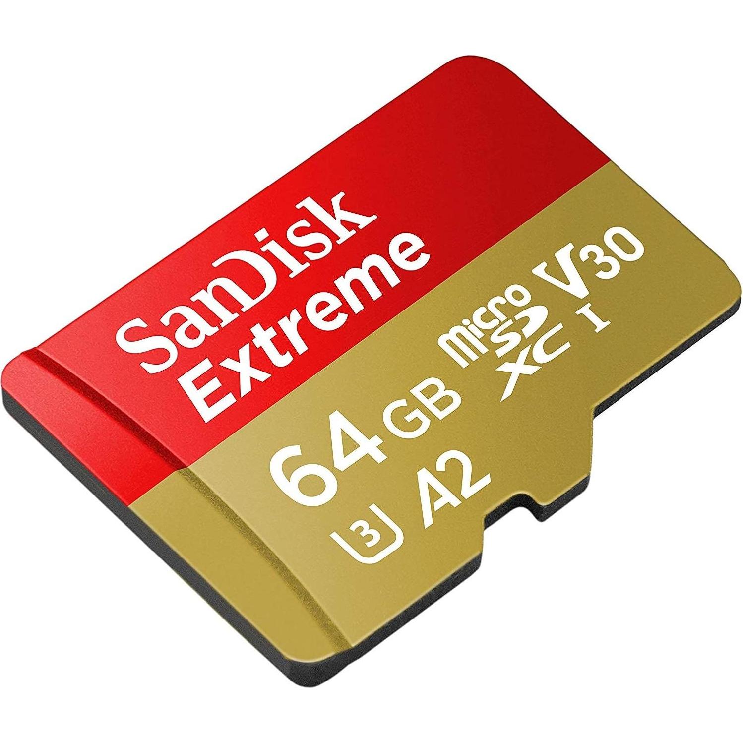 Tarjeta MicroSD SanDisk Extreme 64GB V30 A2 + Lector Everything But Stromboli