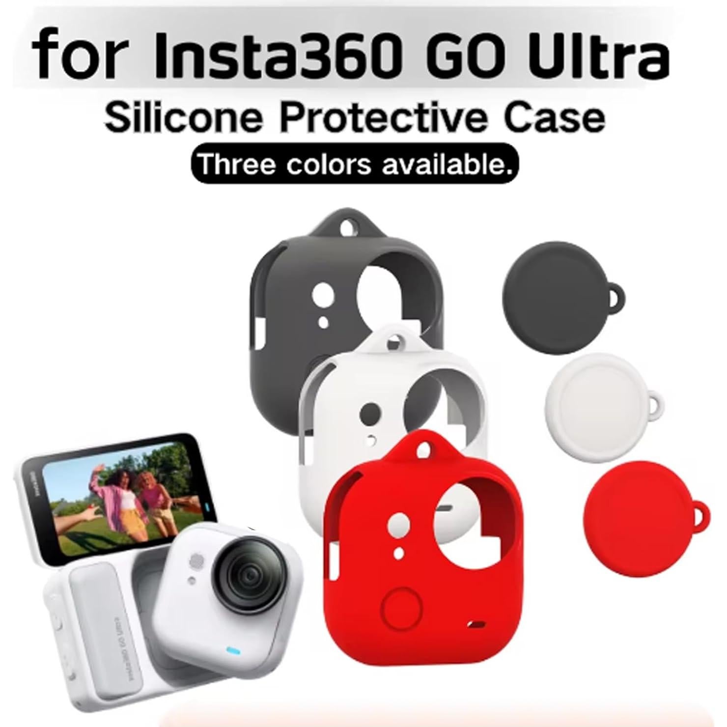 Funda de Silicona para Cámara de Acción Insta360 GO - Negro