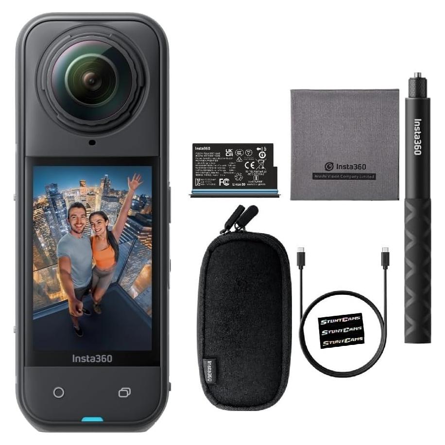 Cámara de acción Insta360 X5 8K 360° 72MP impermeable