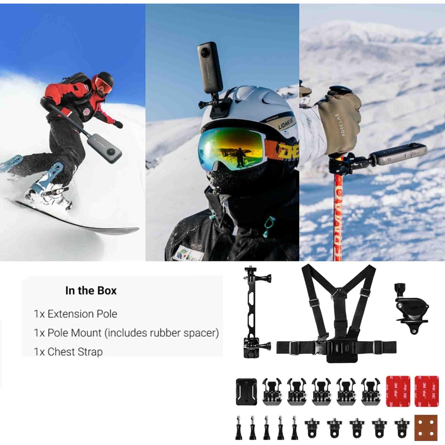 Cámara de Acción 360 Insta360 X3 5.7K HDR con Accesorios