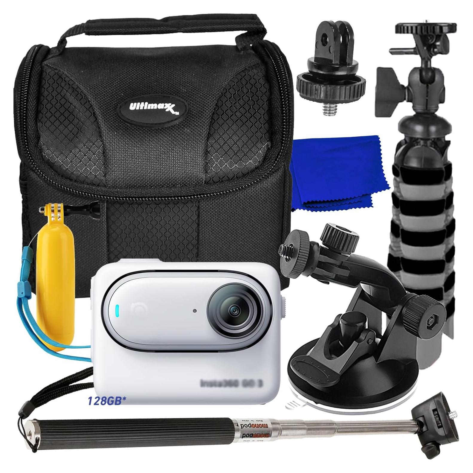 Cámara de Acción Insta360 GO 3 128GB - Paquete Esencial 14 Piezas