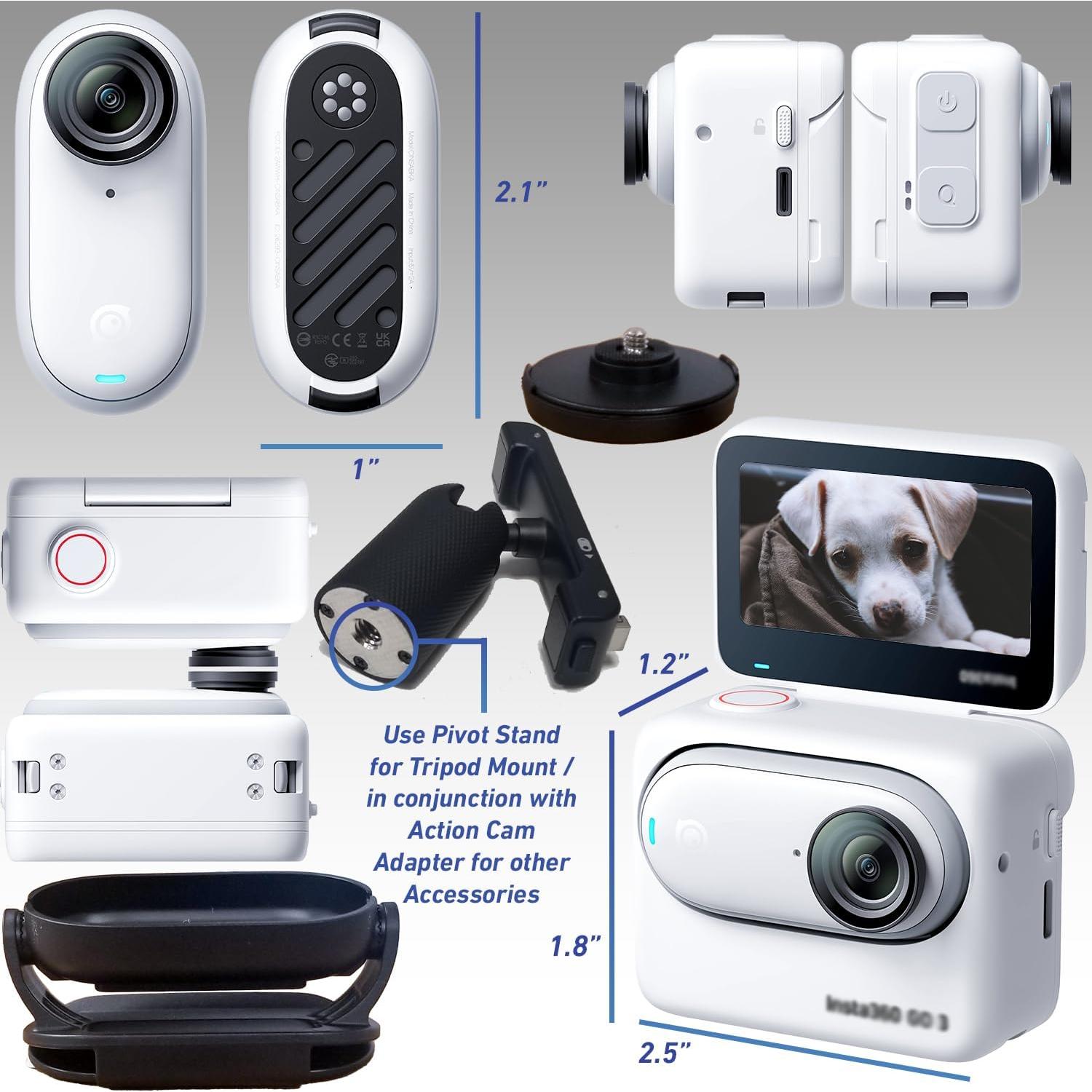 Cámara de Acción Insta360 GO 3 128GB - Paquete Esencial 14 Piezas