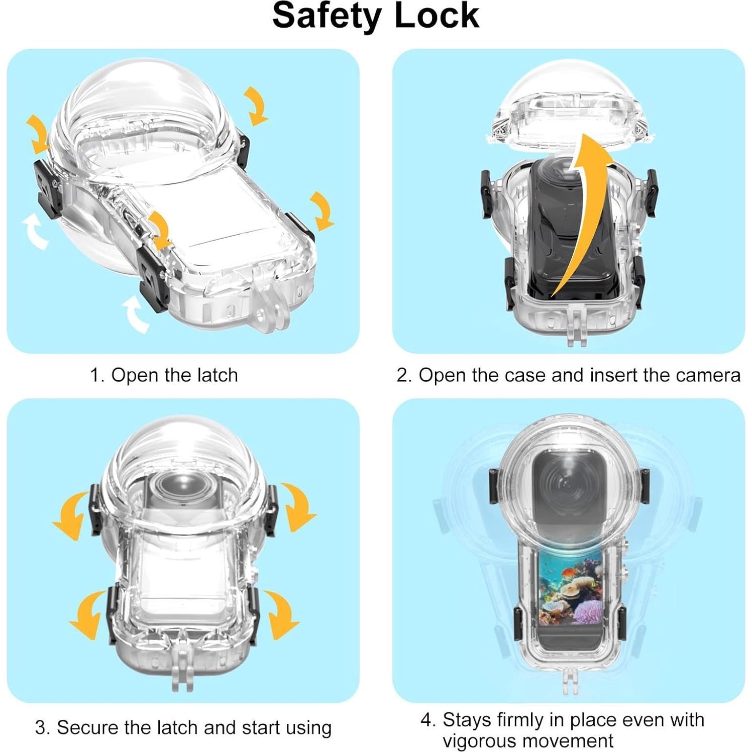 Funda de Buceo Impermeable PULUZ para Insta360 X5 - 60m