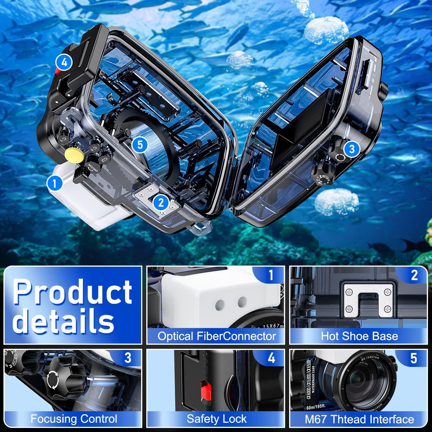 Carcasa impermeable Sea Frogs para Sony A6000 A6300 A6500 60m