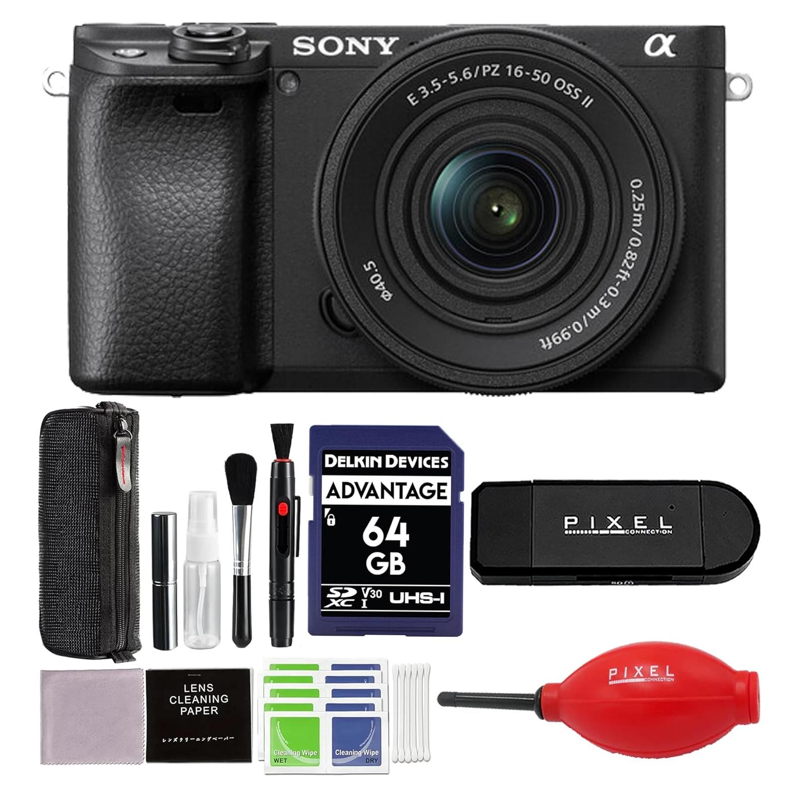 Cámara Sin Espejo Sony Alpha 6400 con Lente 16-50mm y Accesorios