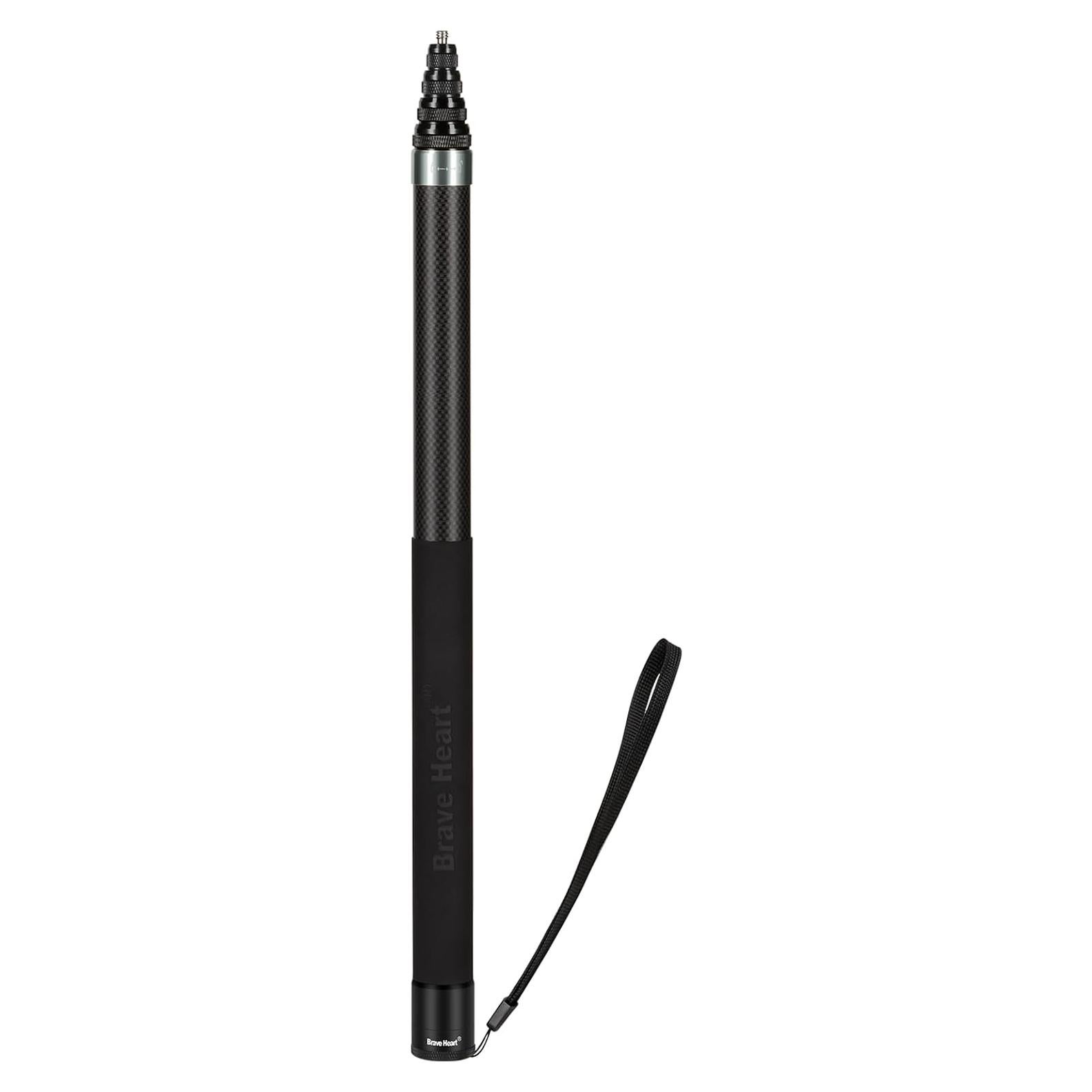 Palo de Selfie Invisible Qisahng 3.0m Fibra de Carbono para Cámaras