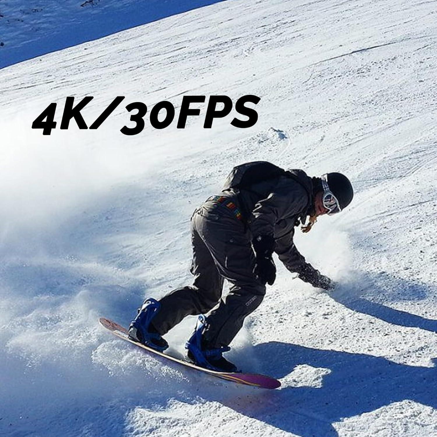 Cámara de Acción SJCAM C100 Plus 4K Negra con Accesorios