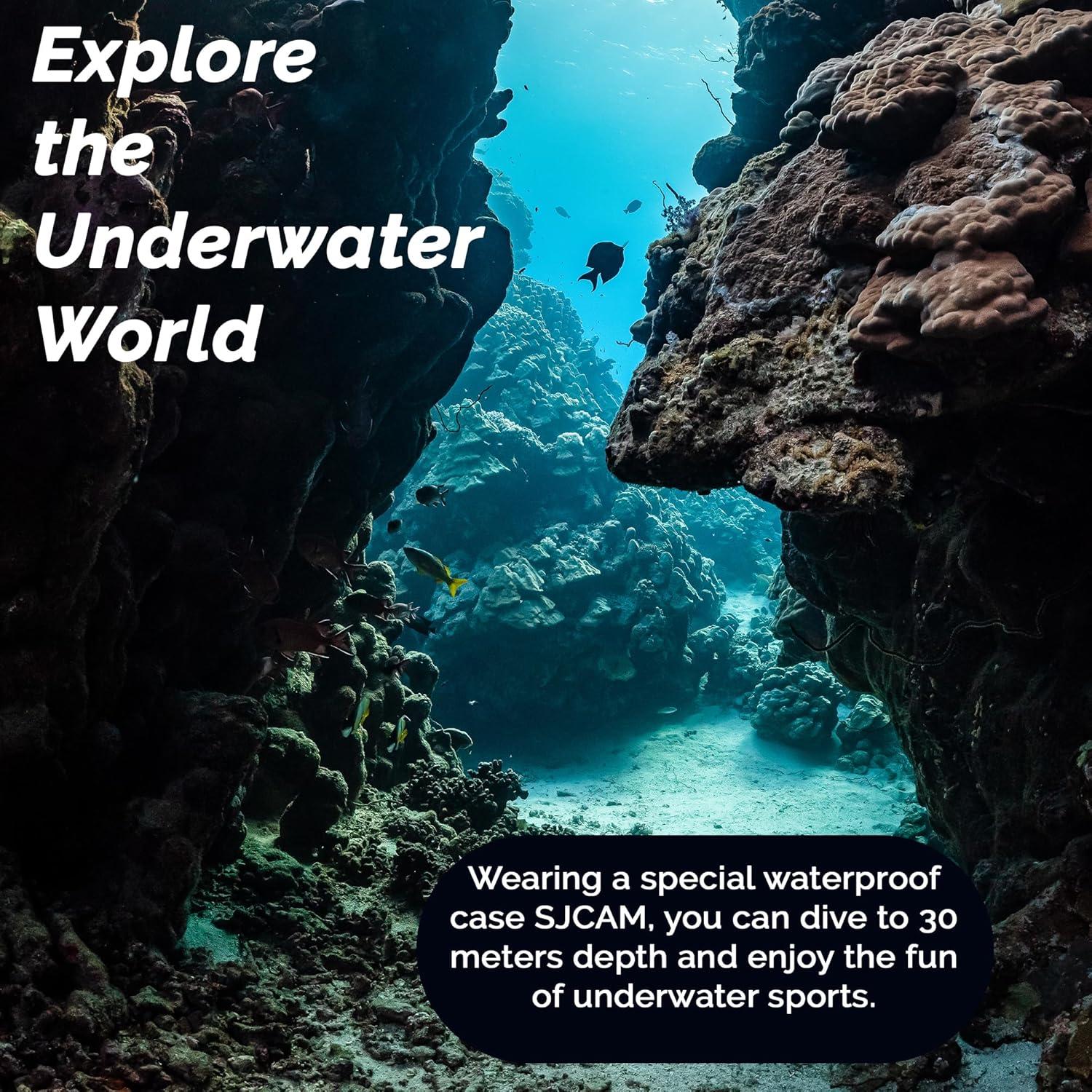 Cámara de Acción SJCAM C100 Plus 4K Negra con Accesorios