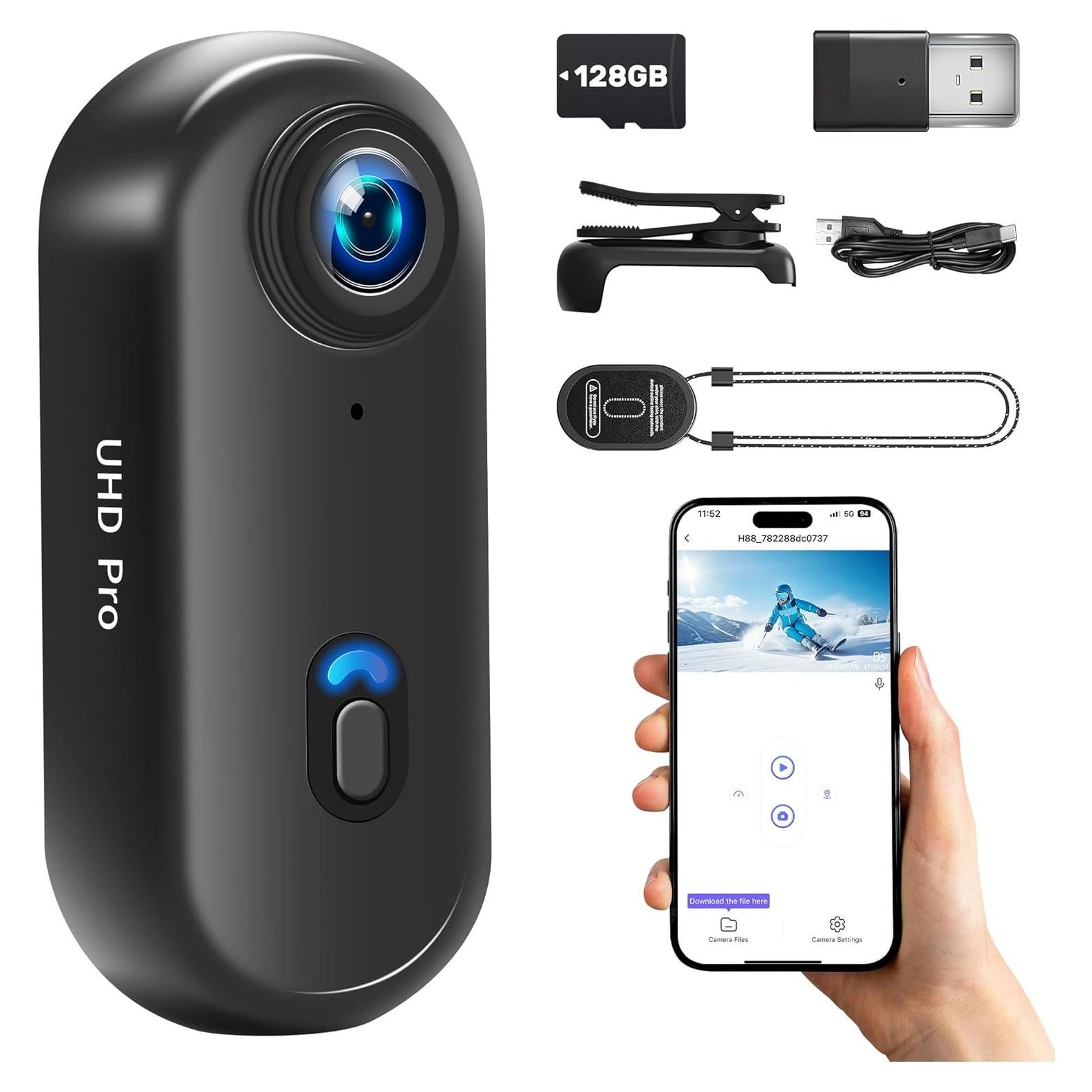 Cámara de Acción Deportiva 4K Genérico WPP-02 Negra 159g