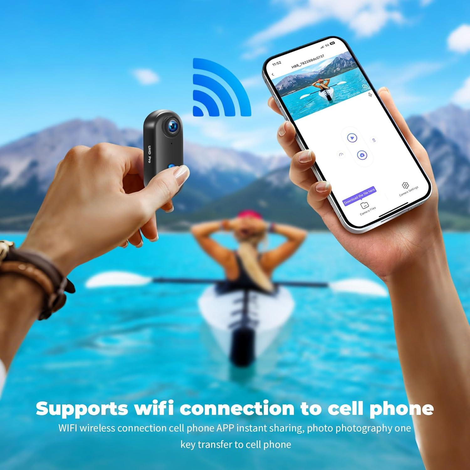 Cámara de Acción Deportiva 4K Genérico WPP-02 Negra 159g