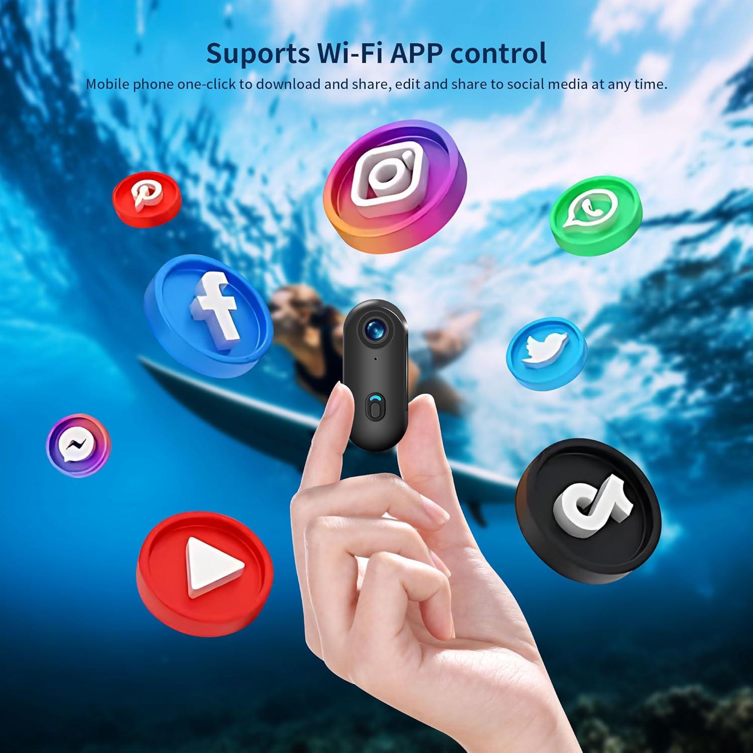 Cámara de Acción 4K Asdanalili A10 con Estuche Impermeable 64GB