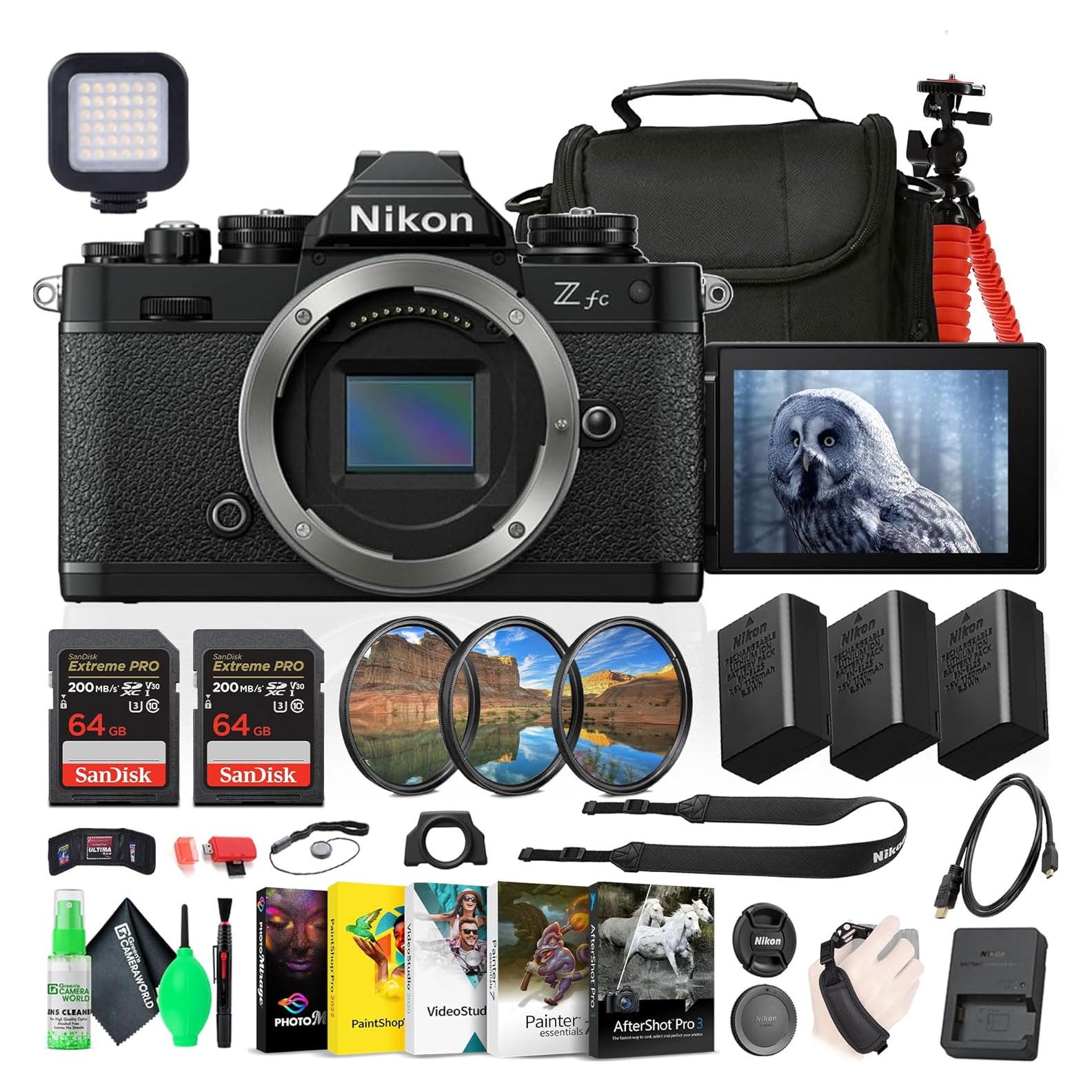 Cámara Sin Espejo Nikon Zfc 20.9MP + 2 Baterías + 2 Tarjetas 64GB