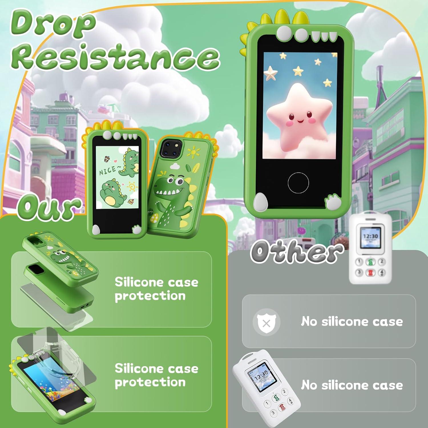 Teléfono Inteligente para Niños WINWEND 2.5" Verde HD Doble Cámara