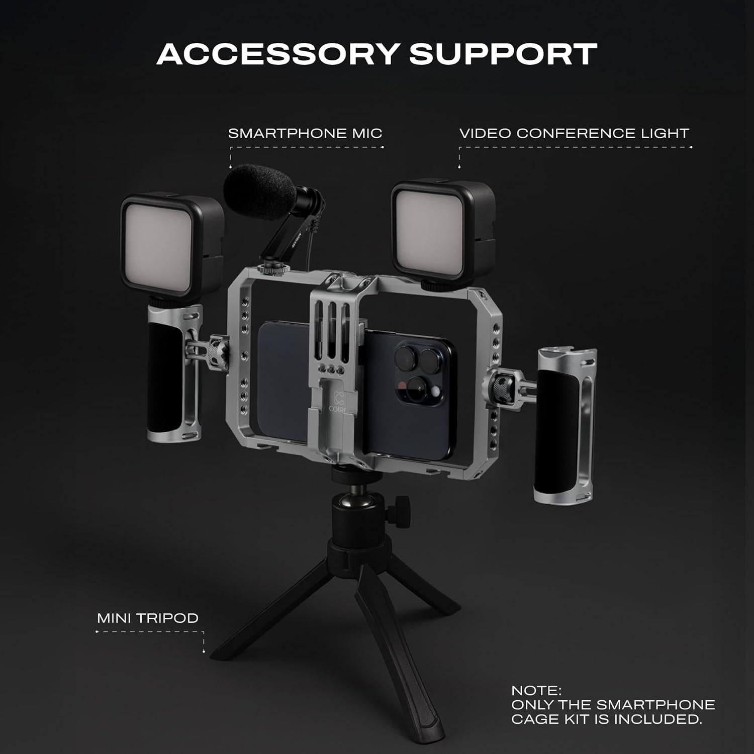 Soporte de Video Universal C Coiro para Smartphone con Correa de Cuero