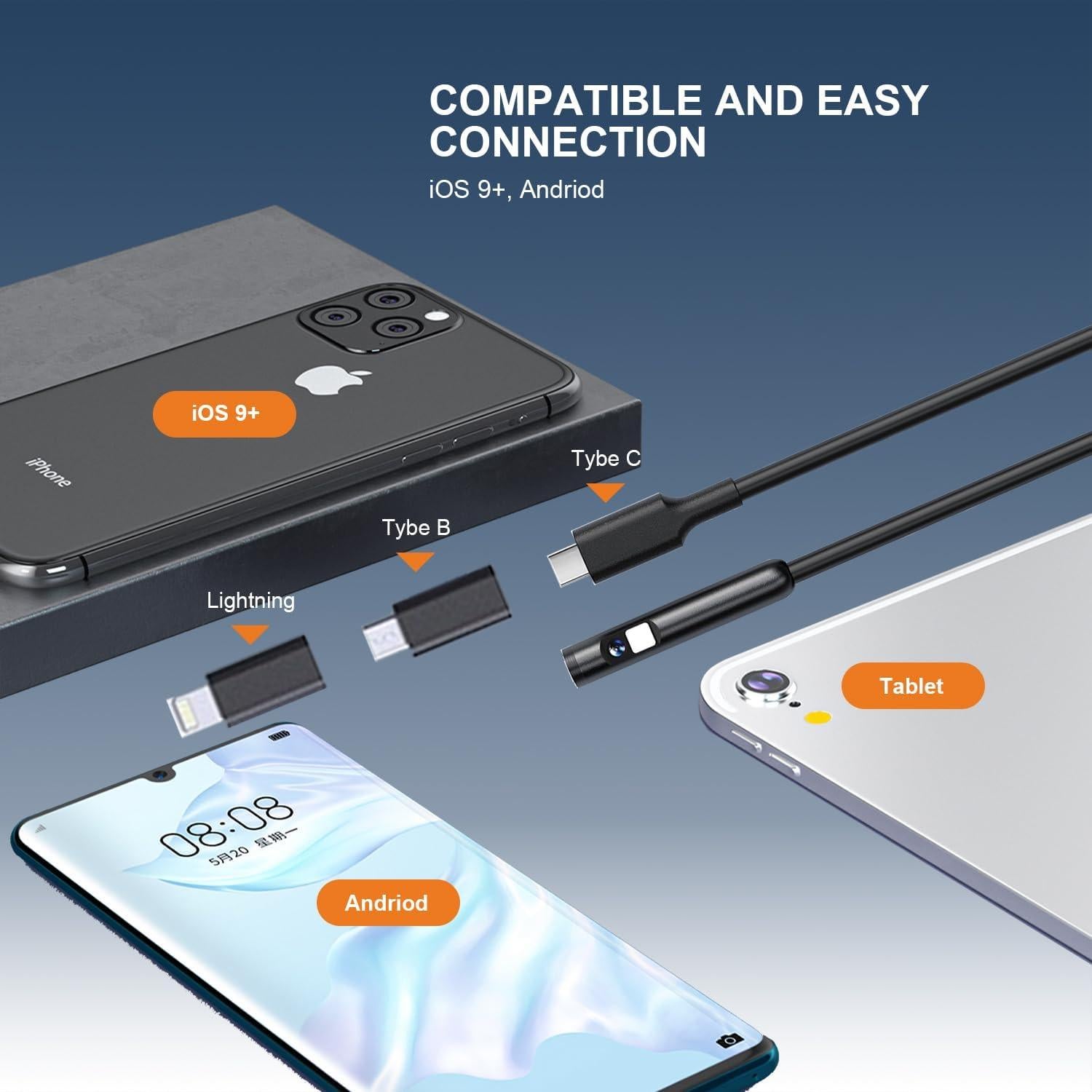 Cámara de Inspección BORESCOPE Doble Lente HD 3MP 5m