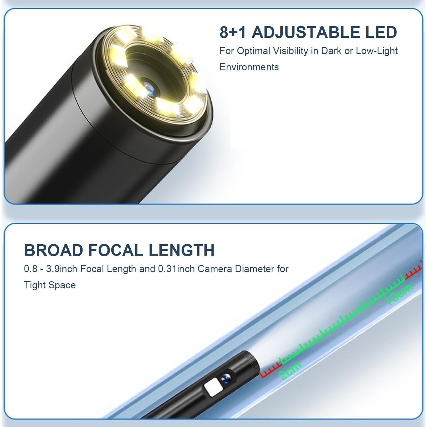 Cámara de Inspección BORESCOPE Doble Lente HD 3MP 5m