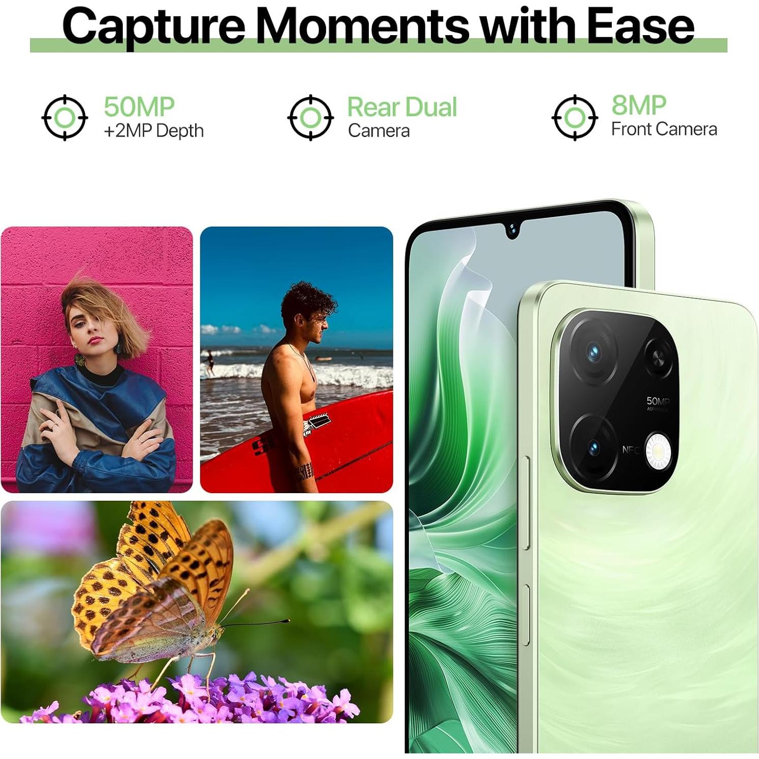 UMIDIGI G9C Teléfono Celular Desbloqueado 12GB RAM 128GB Verde